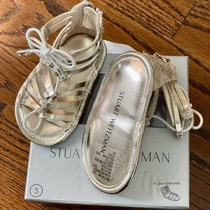 Stuart Weitzman Baby Girl Gladiator Sandals size 3